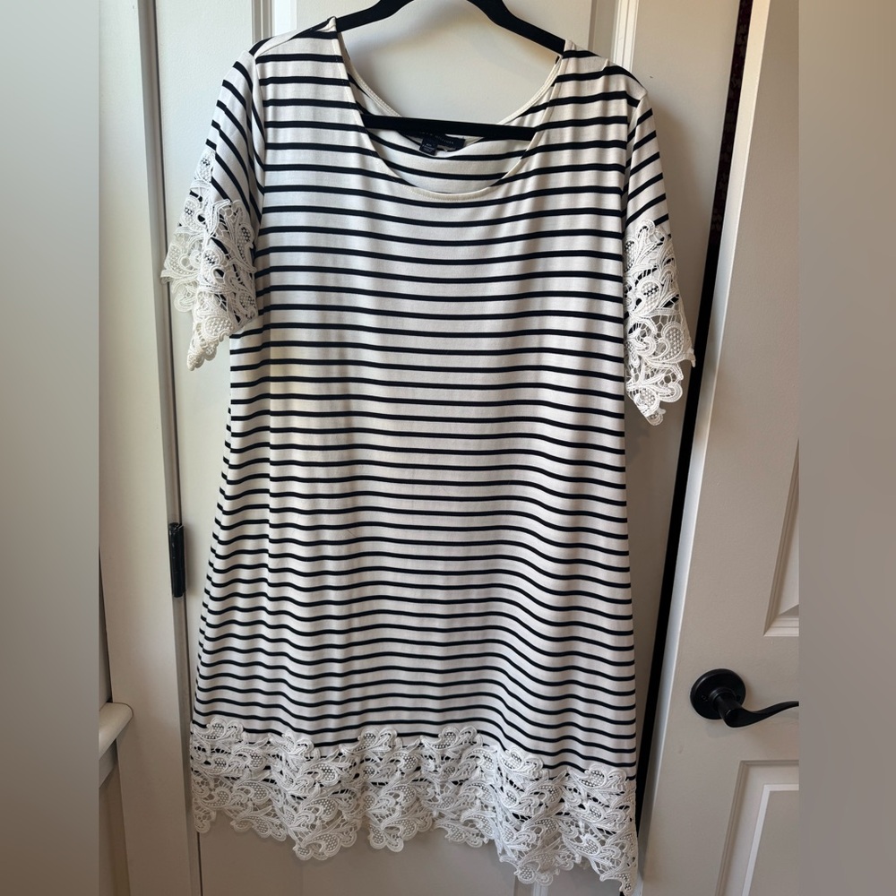 Tommy Hilfiger Blue and White Striped Dress